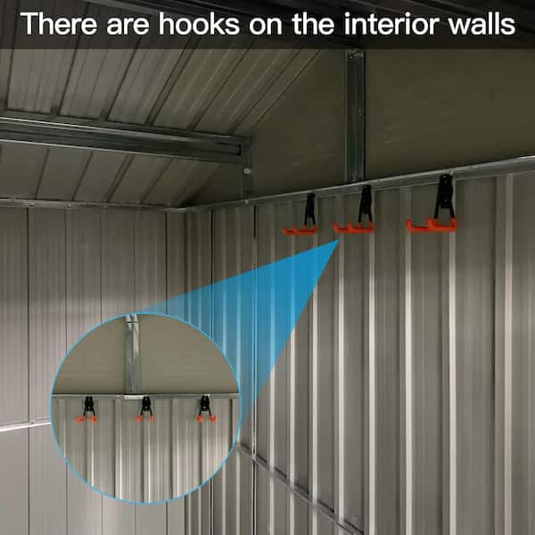 Blue 12 ft. W x 10 ft. D Outdoor Metal Storage Shed Waterproof