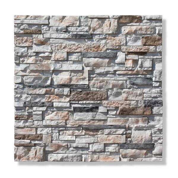 Silvermine Stone 6 in. x 24 in. Stone Veneer Ledgestone Flat Panel