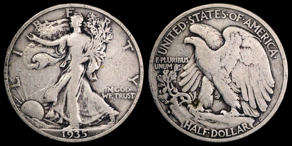 1935 S Walking Liberty Half Dollar VF | 50 Cents