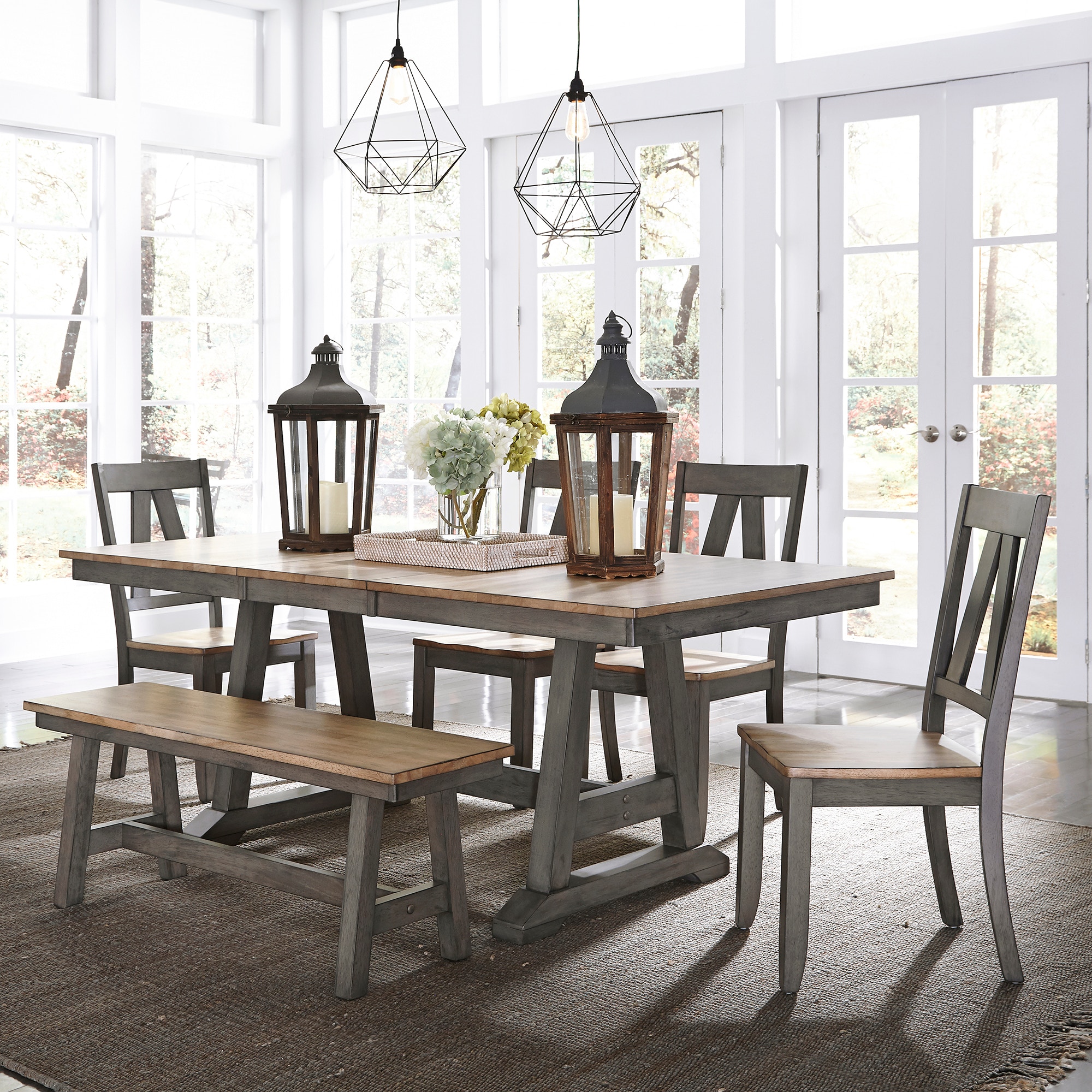 Liberty Furniture Casual Dining 7 Piece Trestle Table Set 62-CD