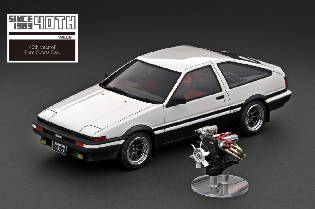 予告：1/18 織戸氏フィギュア付 WEB限定「スプリンター トレノ 3ドア