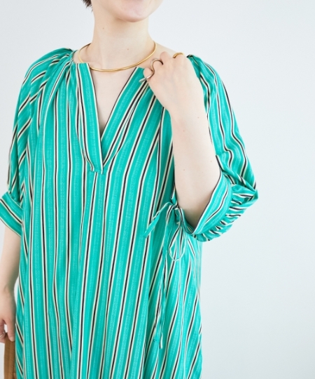 ストライプVネックワンピース/le.coeur blanc(ルクールブラン