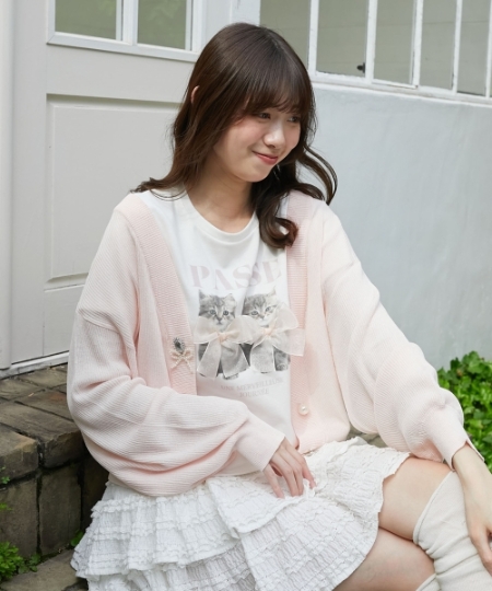 リボンネコチャンTシャツ/MAJESTIC LEGON(マジェスティックレゴン