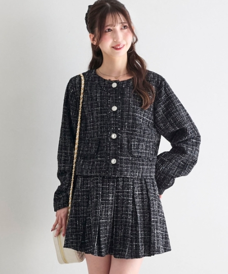 ツイードフリンジジャケット/MAJESTIC LEGON(マジェスティックレゴン