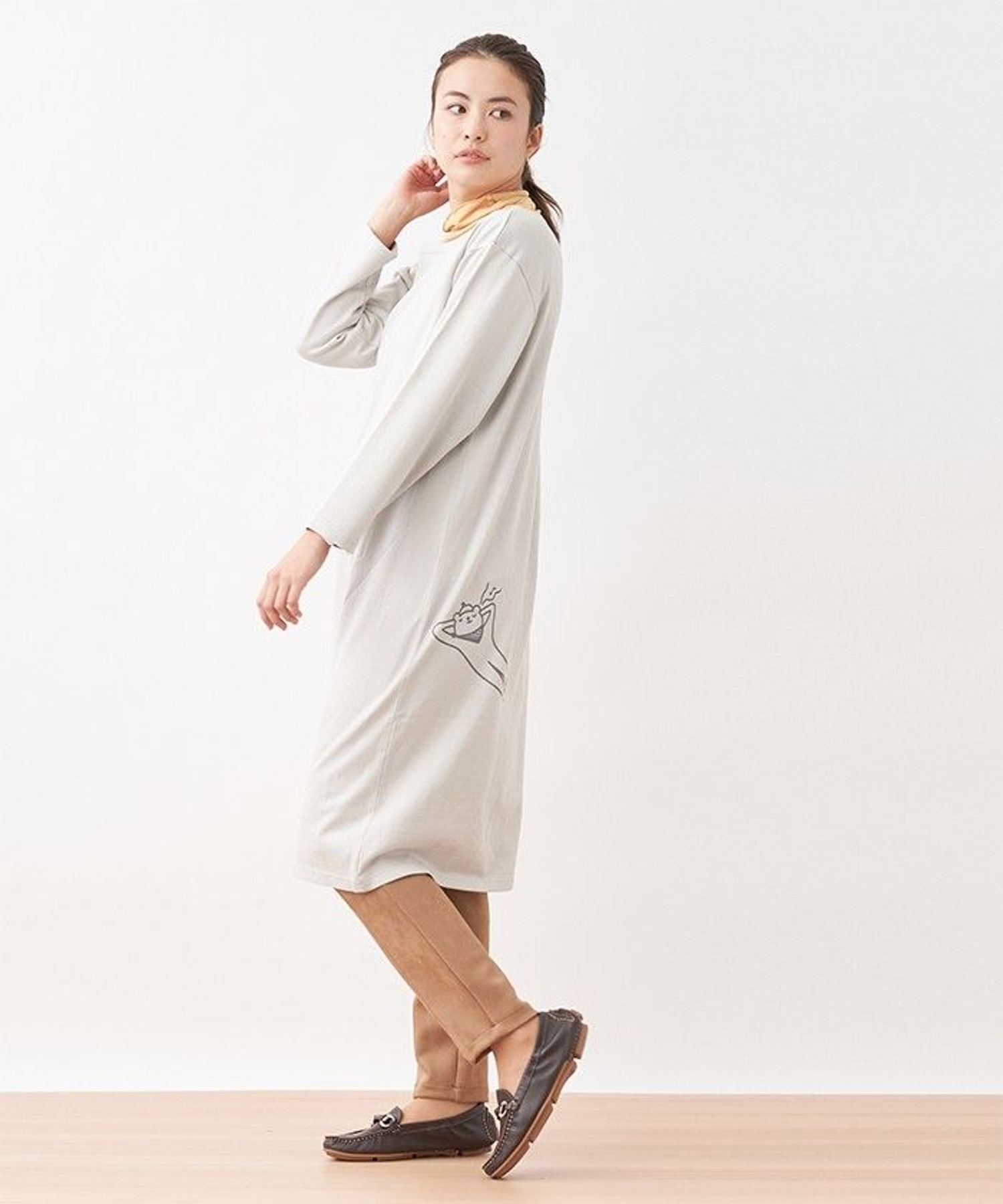 クマさんイラスト長袖チュニック|キャラ・オ・クルス | レリアン公式