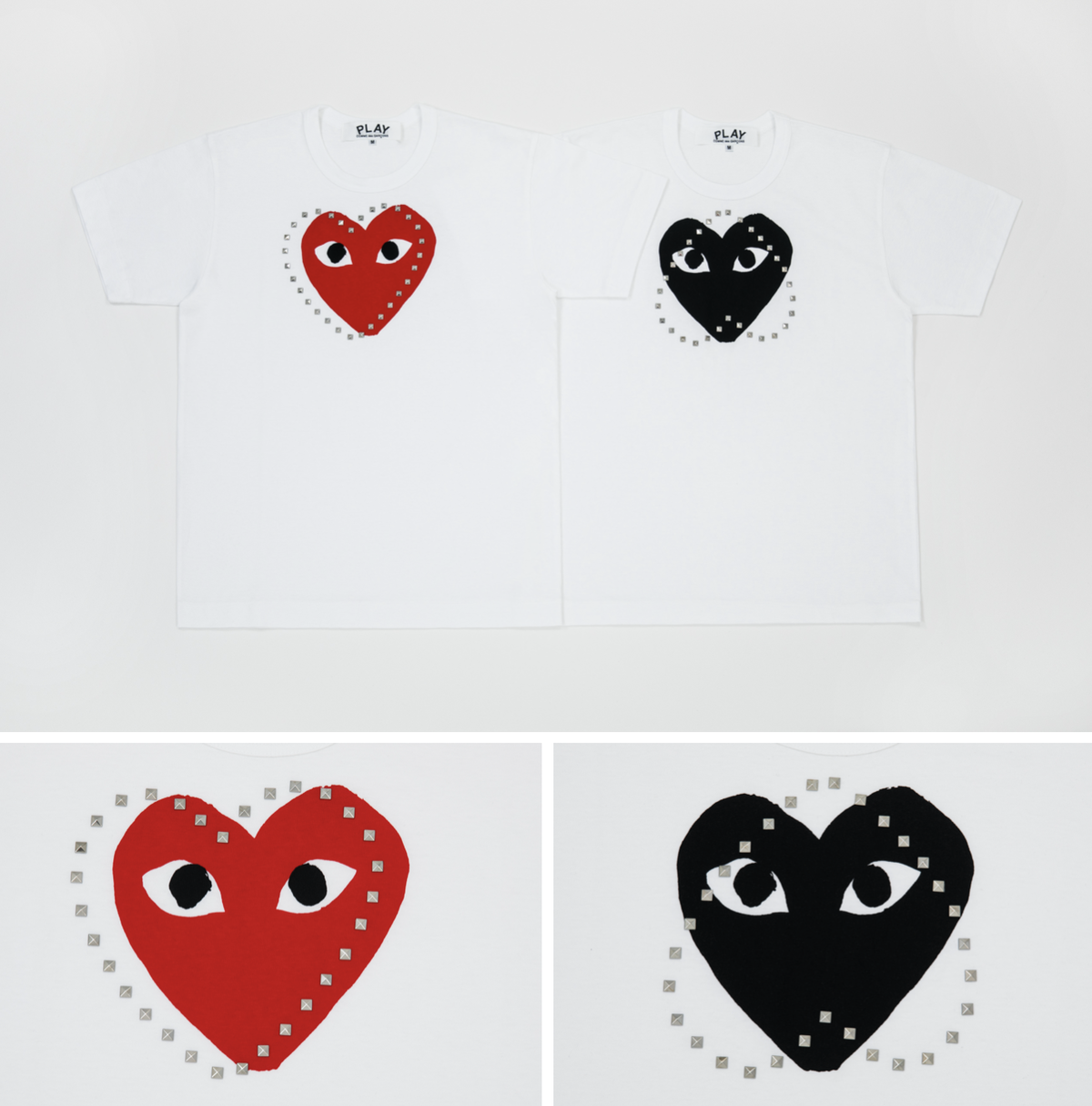 プレイ・コム デ ギャルソン】から、ラインストーンやスタッズで遊び心