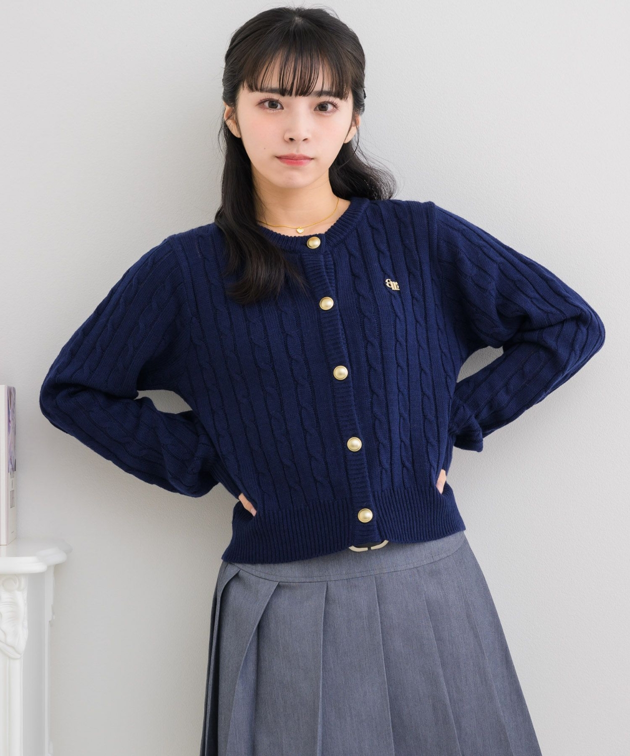 プレートケーブルNTカーデ|ems excite | RETRO GIRL ONLINE STORE