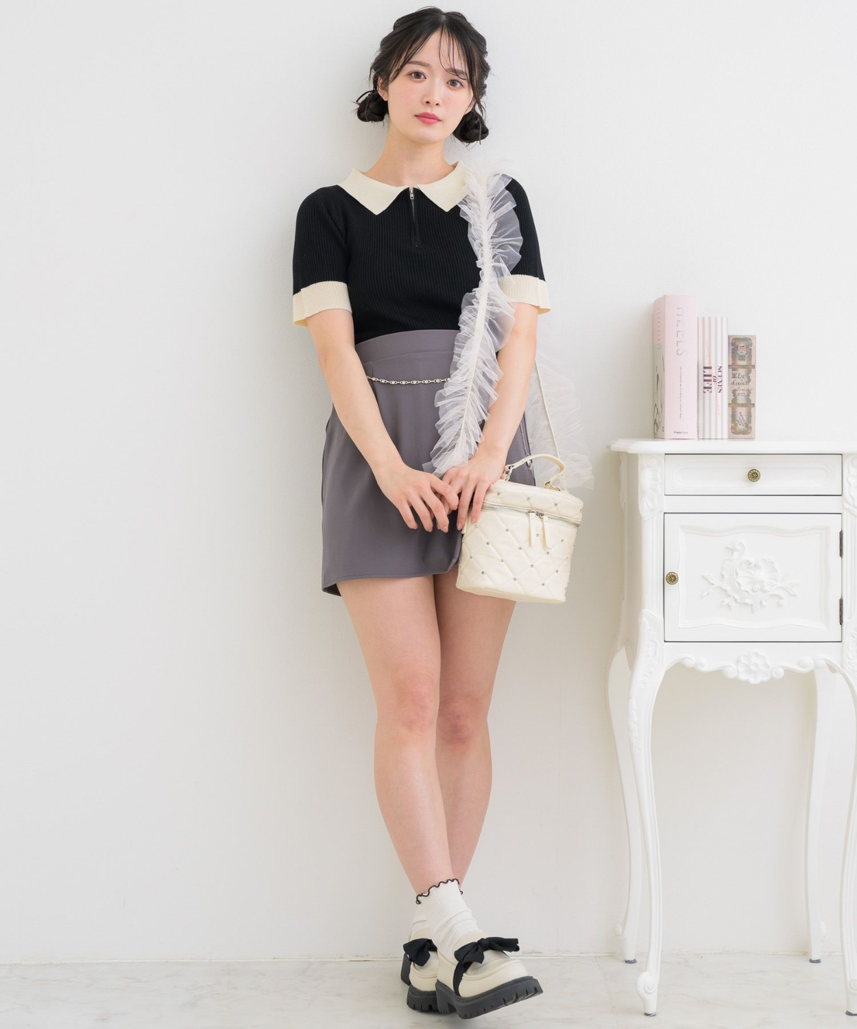 襟ハーフジップNTPO|ems excite | RETRO GIRL ONLINE STORE レトロ