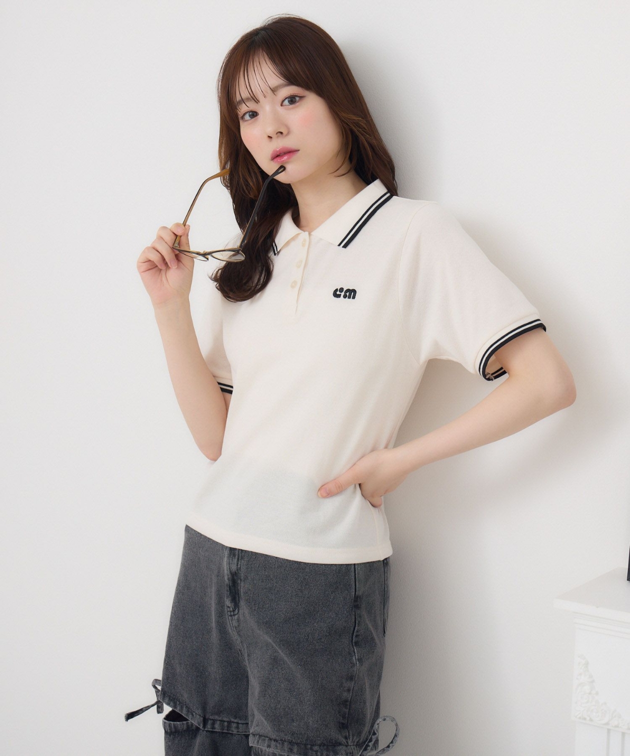 マーク刺繍カノコポロ|ems excite | RETRO GIRL ONLINE STORE レトロ