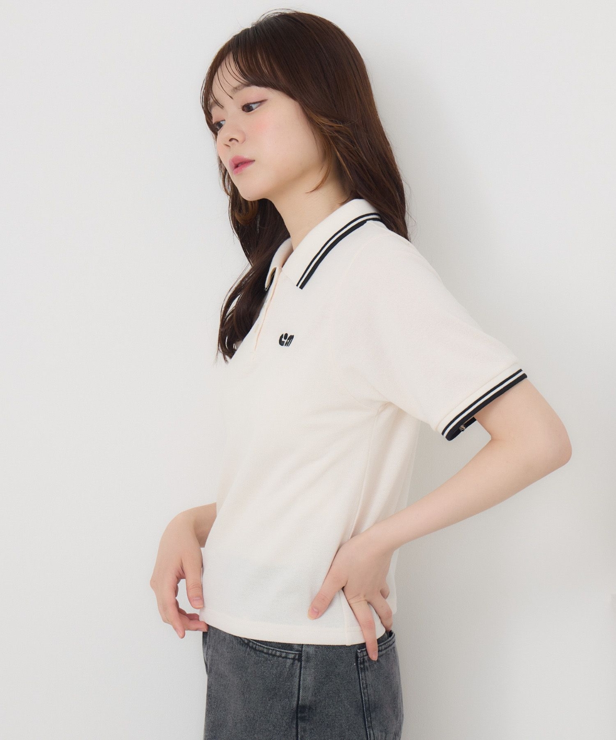 マーク刺繍カノコポロ|ems excite | RETRO GIRL ONLINE STORE レトロ