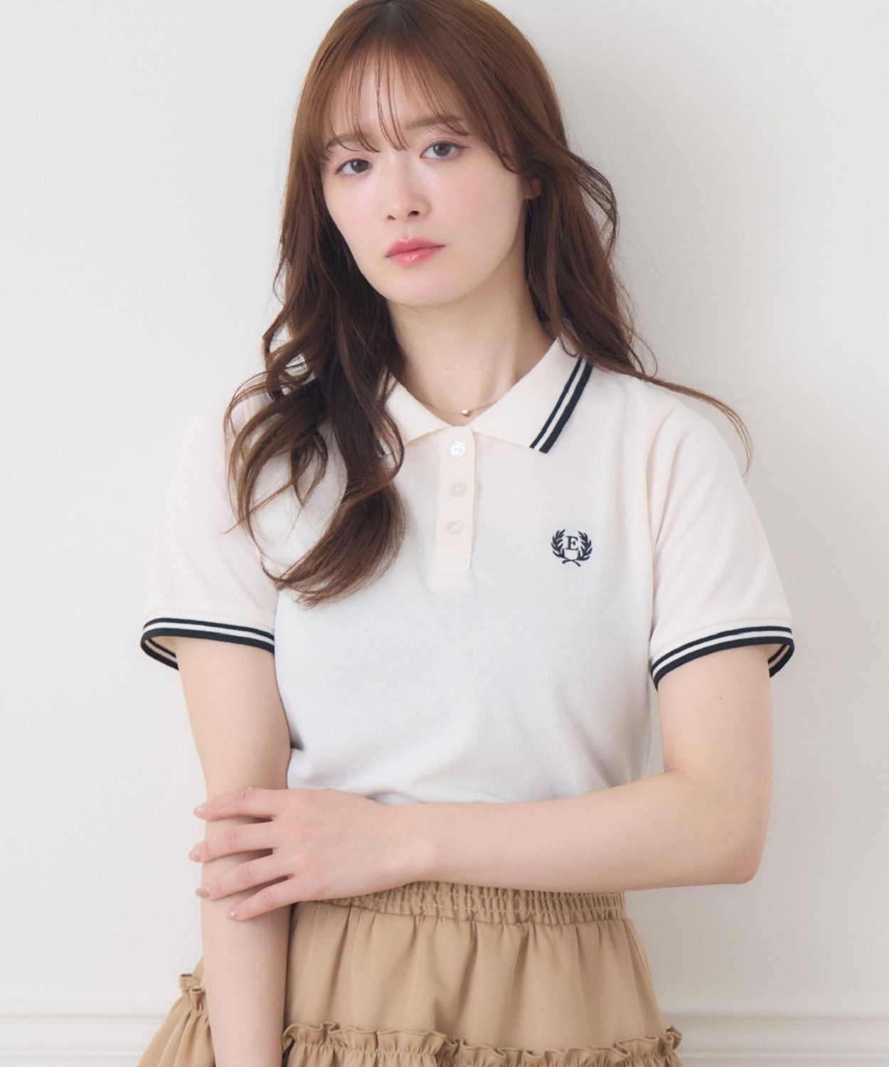 新色追加】刺繍入りポロTEE|ems excite | RETRO GIRL ONLINE STORE