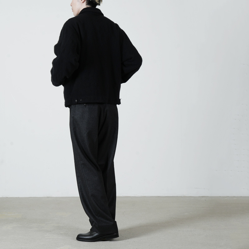 COMOLI (コモリ) 縮絨ウール ジップショートジャケット