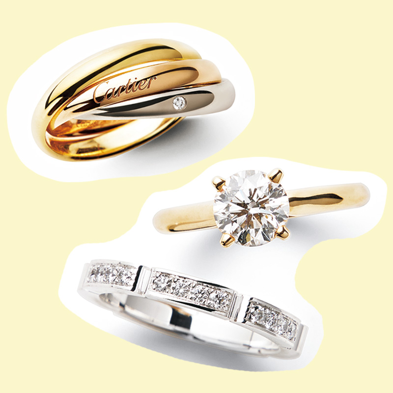 マリッジリングにトリニティ』が新鮮！カルティエの今どきブライダル