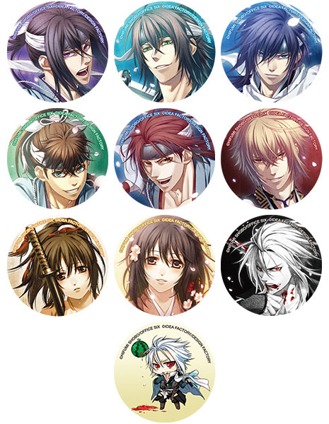 薄桜鬼 土方歳三 羅刹 缶バッジ 布缶バッジ 薄桜鬼 土方歳三