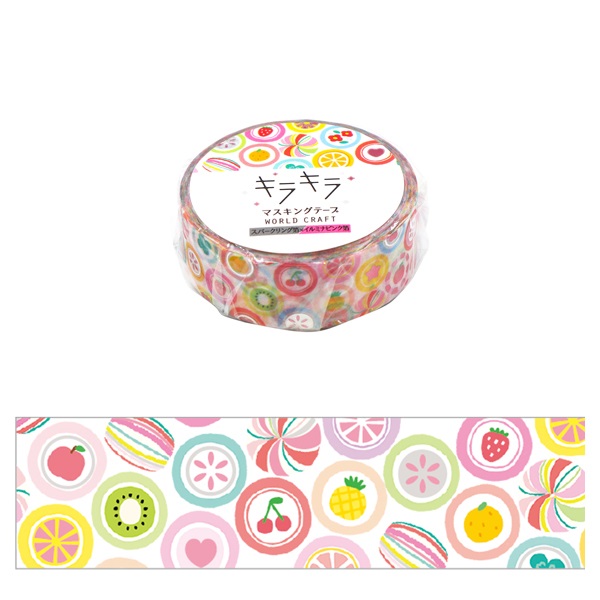 ワールドクラフト キラキラマスキングテープ 幅15mm×長さ5m | イオン