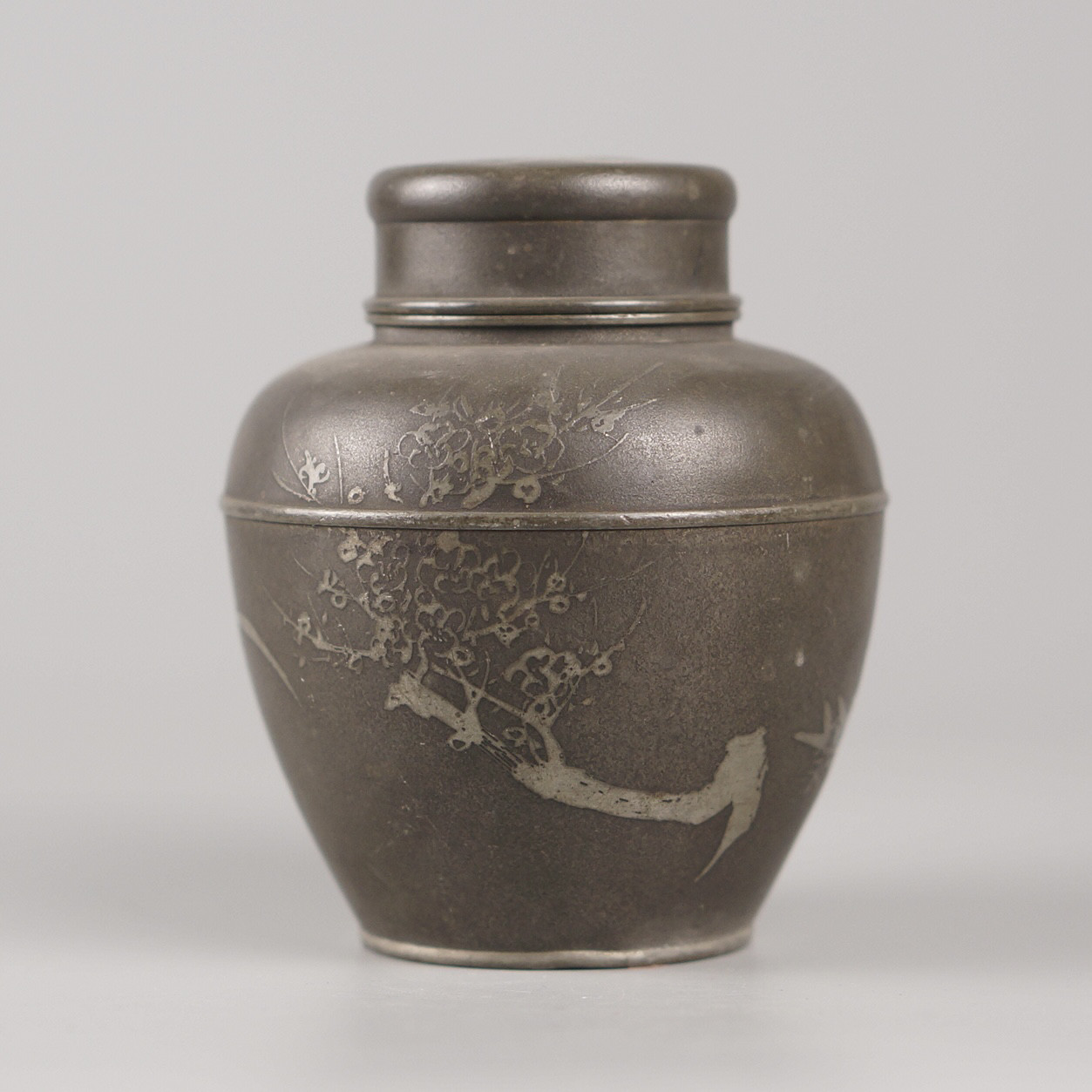 M339 中国古玩 金清號 古錫大茶壺 茶心壺 茶入 茶道具 重量約906g