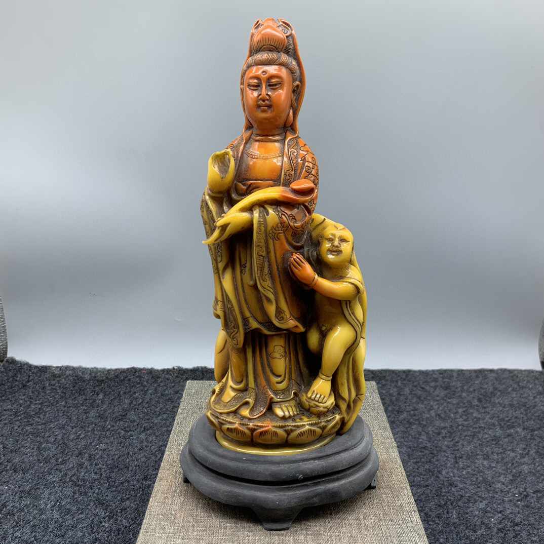 中国美術 寿山石 彫刻達摩 人物像 置物