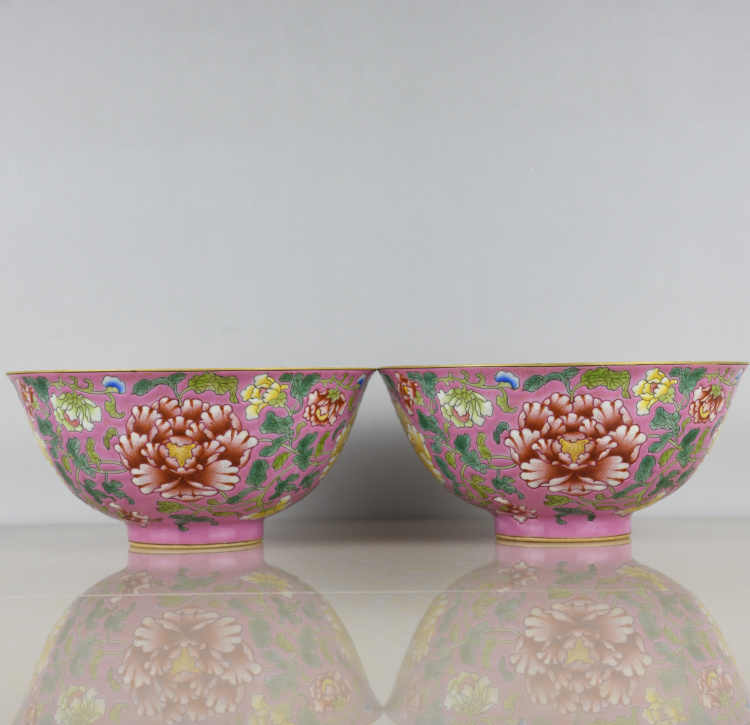 中国古磁器 大清康熙 柿釉茶碗