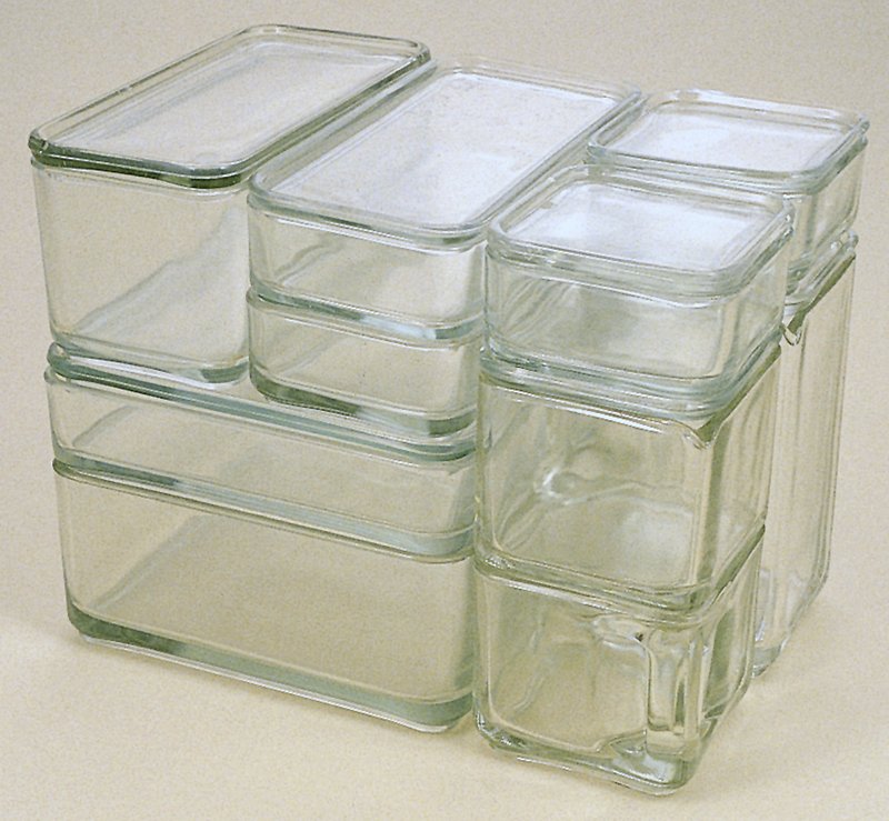 Kubus set of storage containers, Wilhelm Wagenfeld; Manufacturer