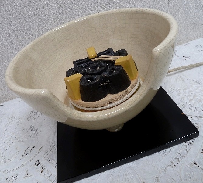 風炉型電熱器 白さつま 茶道具 新品 未使用 やや傷や汚れあり】(☆BM