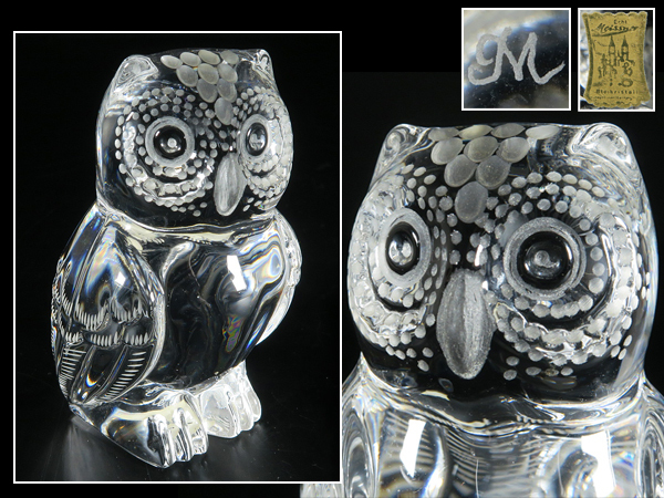 マイセンクリスタル ふくろう 置物 縁起物 【公式通販】