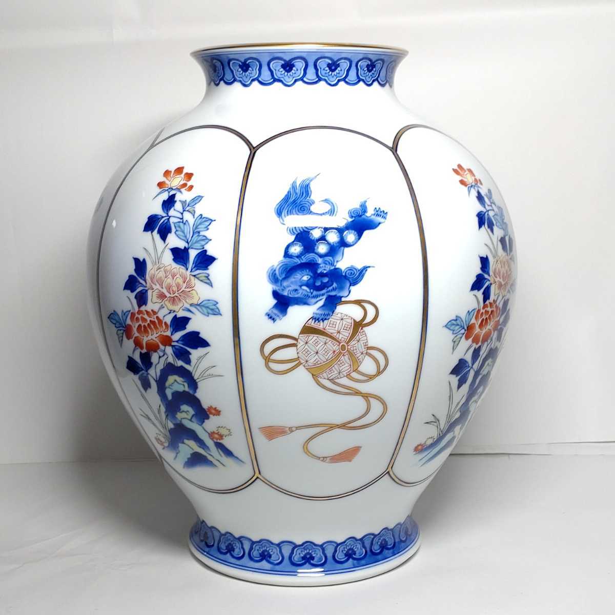 香蘭社 花瓶 染錦梅菊牡丹 【公式通販】