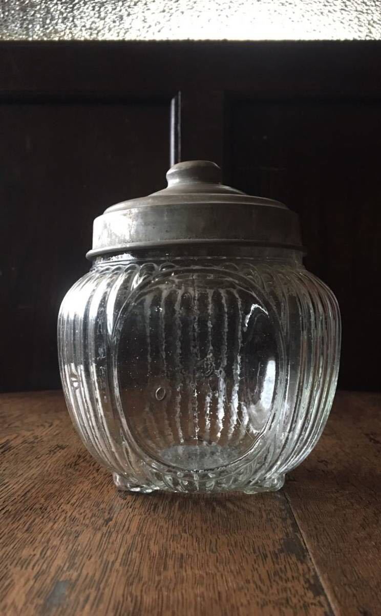 大正〜昭和初期 アールデコのあめや瓶 菓子瓶 大正〜昭和初期