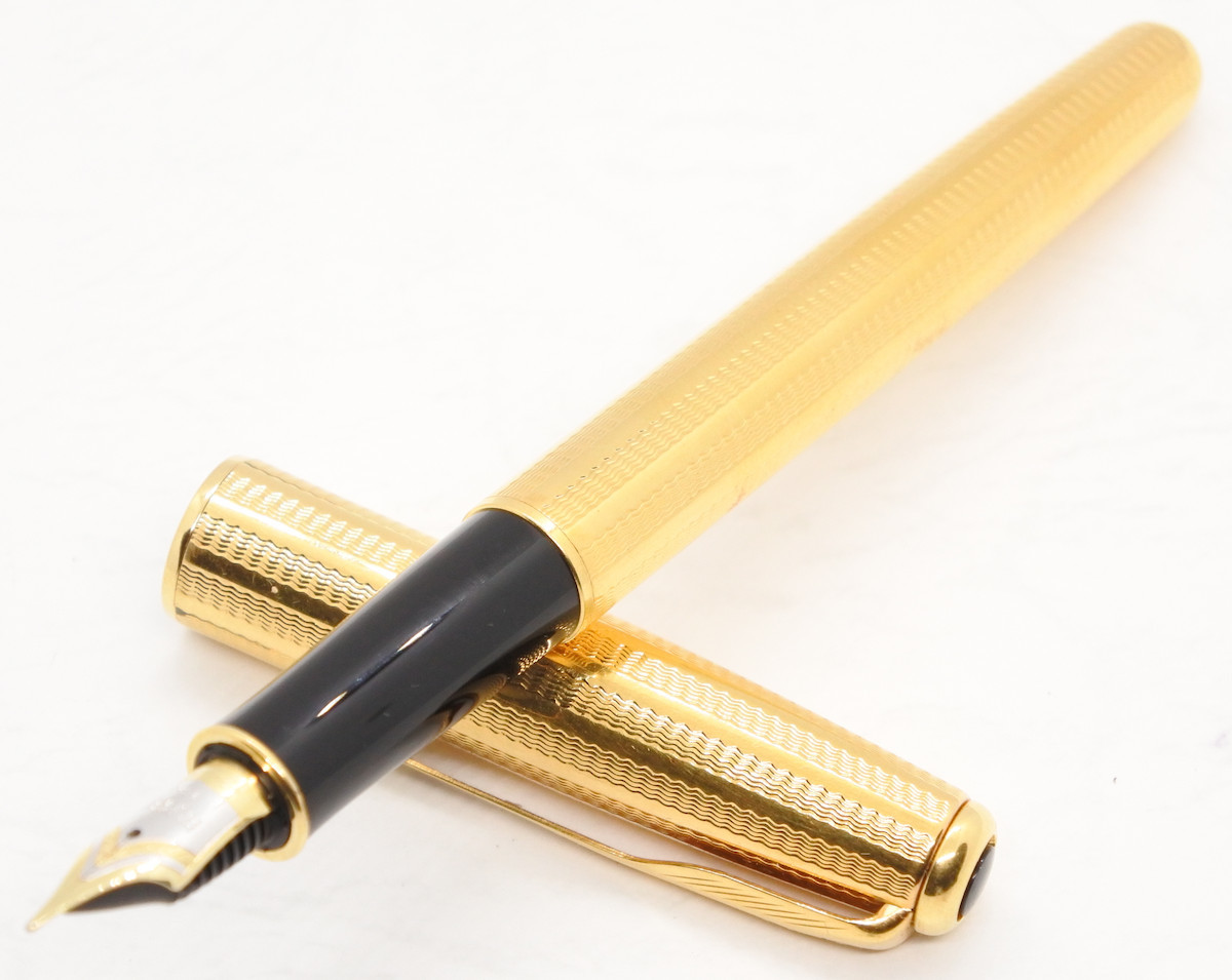 14K PARKER パーカー ゴールド 万年筆 ダイヤモンドカット フランス製