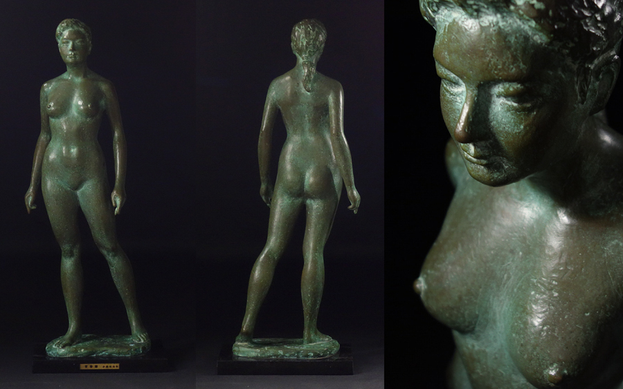 裸婦 小森邦夫 小森邦夫 ブロンズ像 母と子 27cm 小森邦夫 ブロンズ像 母