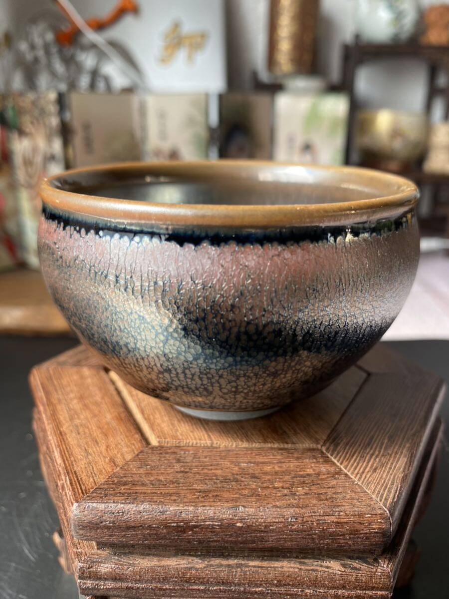 古代宋の技術を再現した偉大な油滴天目茶碗⁄JIANZHAN –