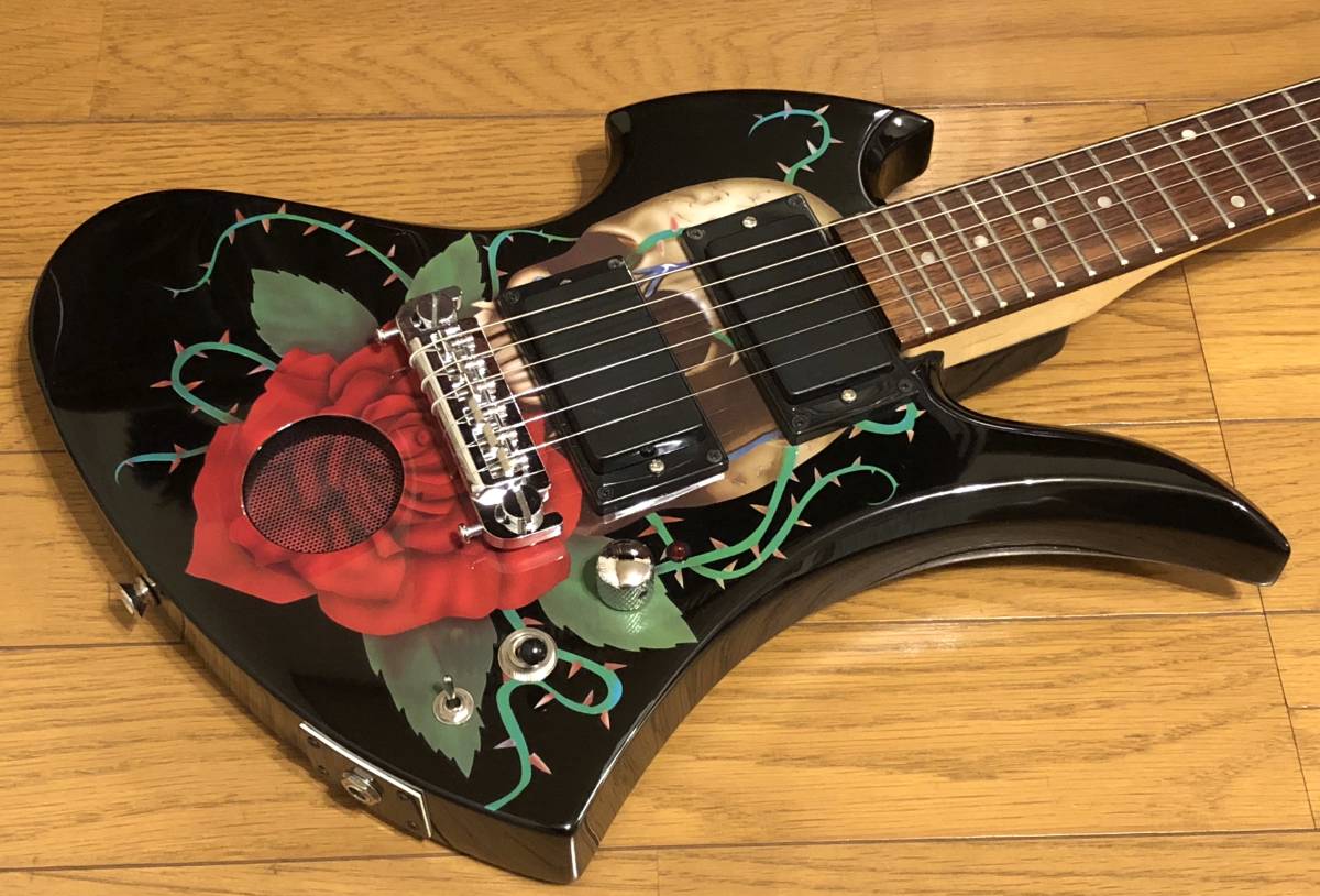 FERNANDES hideモデル ミニ ギター 薔薇髑髏 SKULL ROSE
