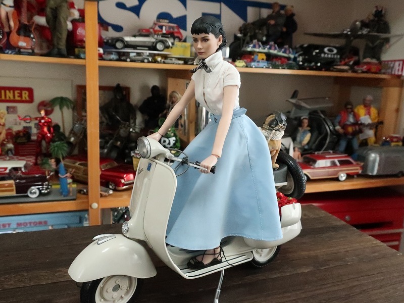 超レア☆ローマの休日 オードリーヘップバーン＆ベスパ カスタム 1/6