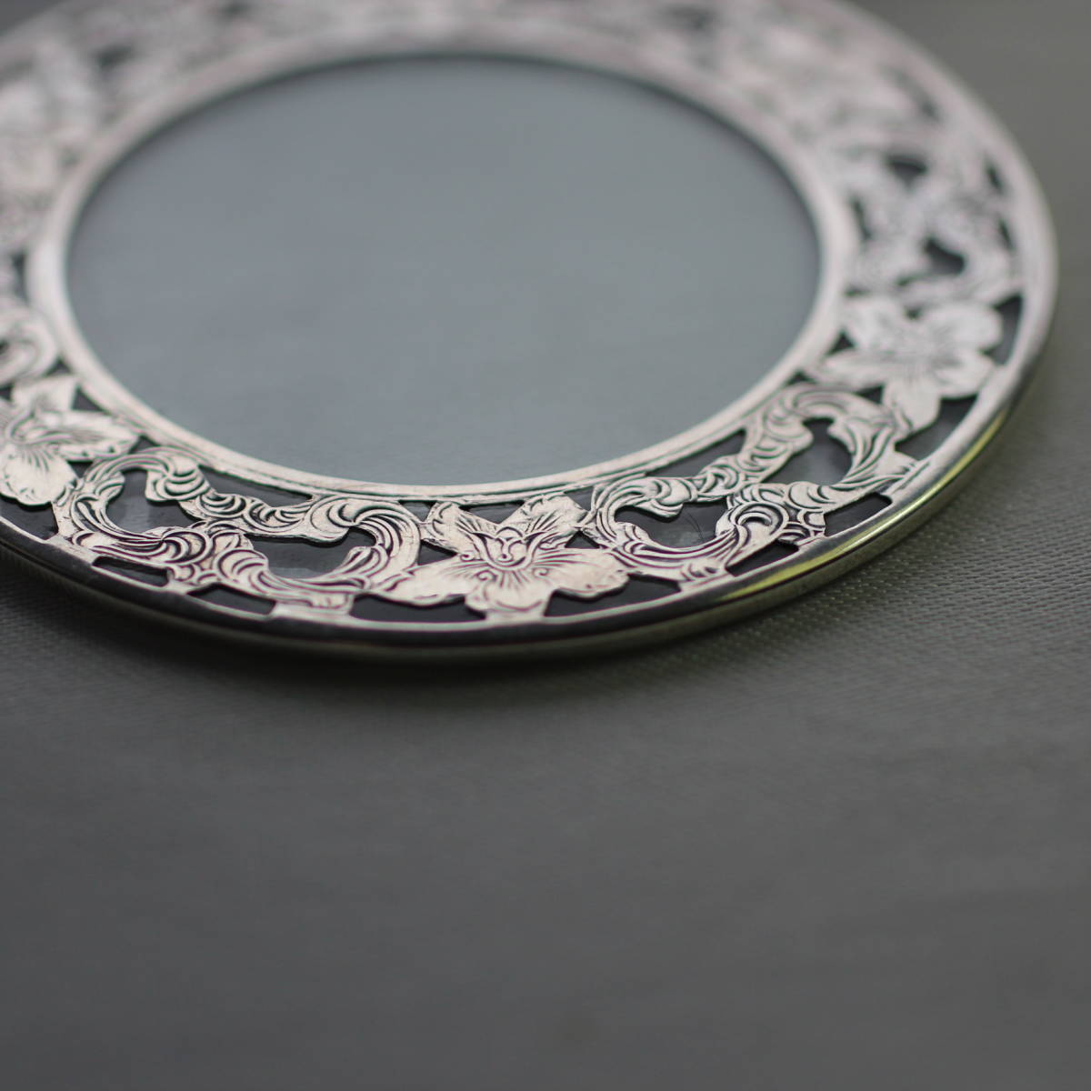 WEBSTER】 【純銀/ガラス】コースター 4枚 スターリングシルバー