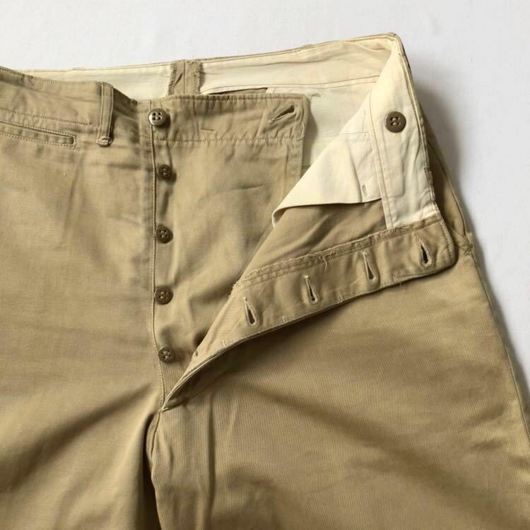 40s M-43 US・ARMY ミリタリー チノパン ガスフラップ USA製 GD173