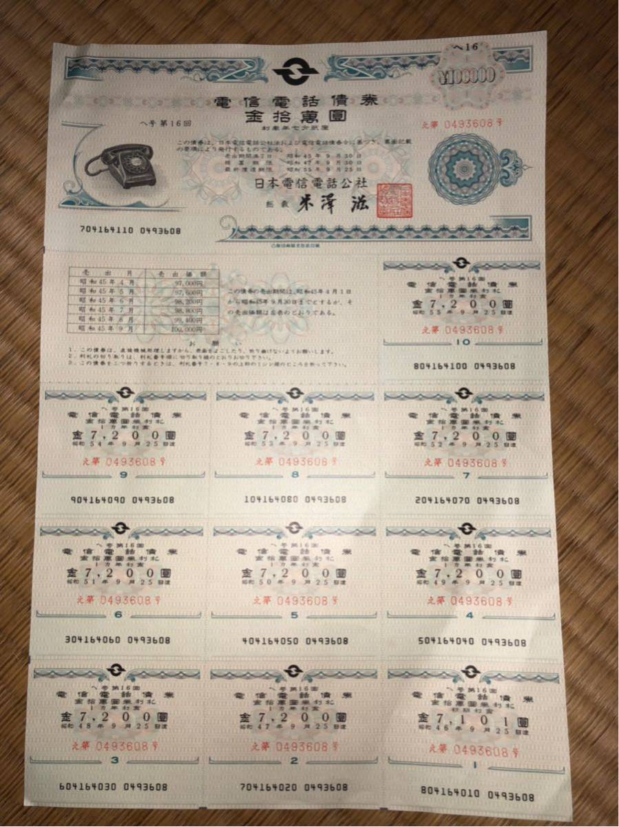 割引電信電話債券 10000 割引電信電話債権 10000円 2027年まで】迫るNTT（