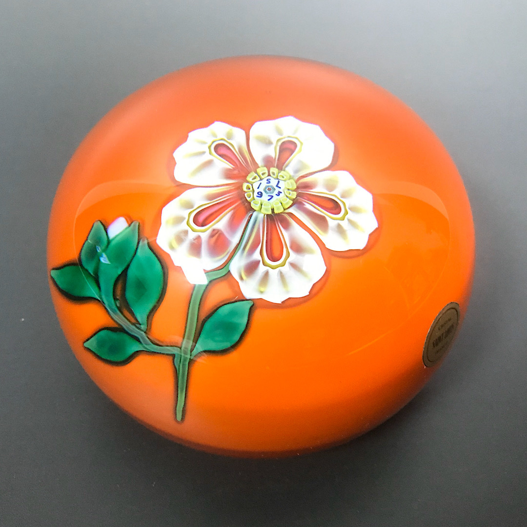 希少 SAINT LOUIS サンルイ クリスタルペーパーウェイト チューリップ