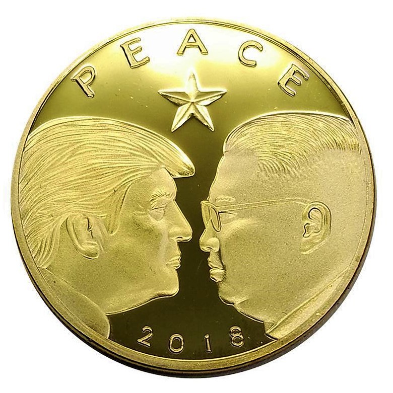 本物保証 新品 トランプ大統領 金正恩 第一回米朝会談記念 サミットコイ