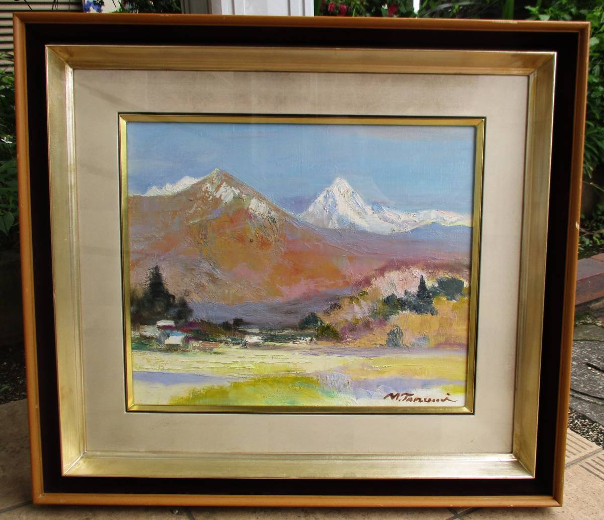 八ヶ岳遠望』☆樽見盛衛☆元流形社顧問☆M12号☆油彩 絵画☆八ヶ岳山