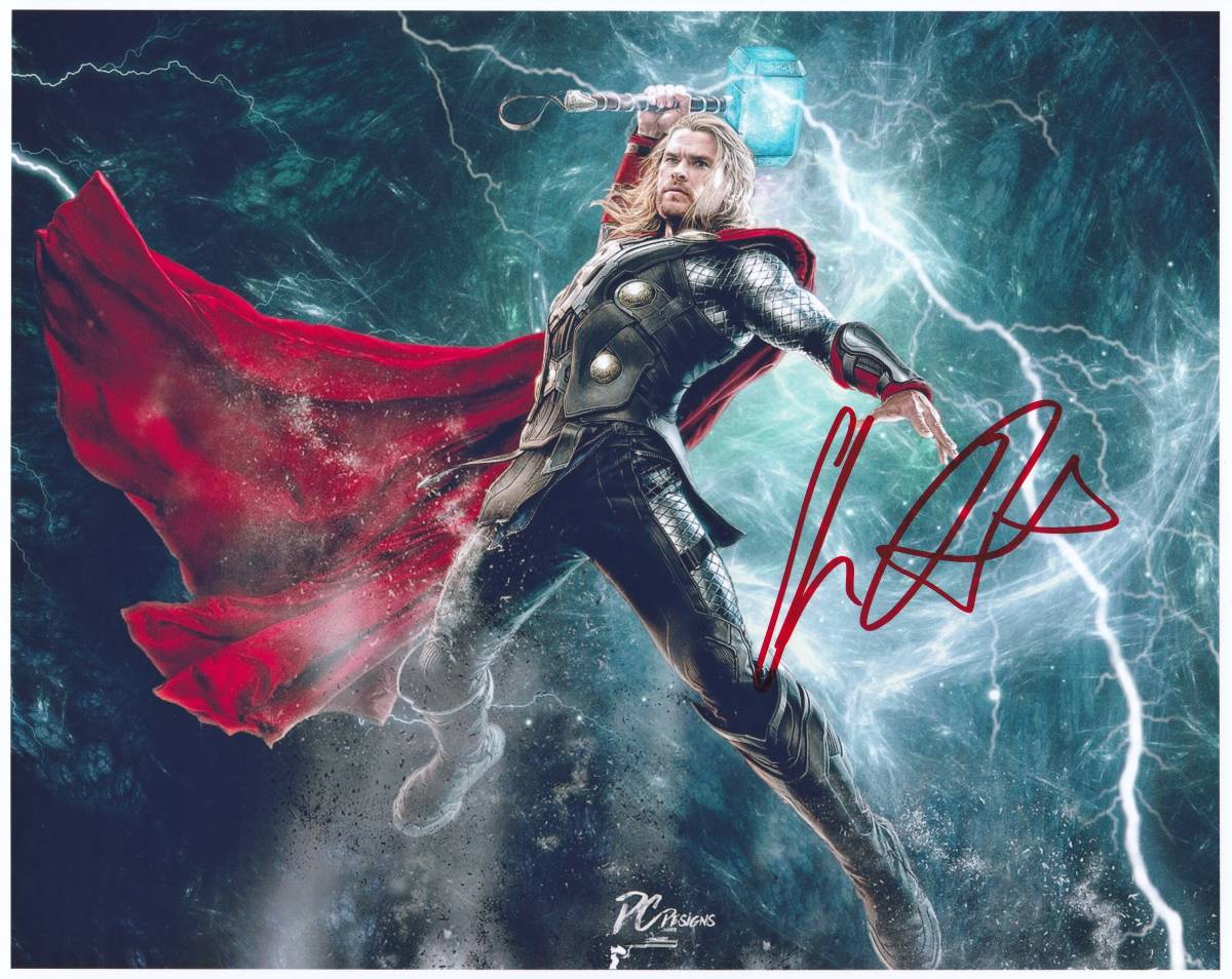 マイティ・ソー クリス・ヘムズワース 直筆サインカード マーベル 激