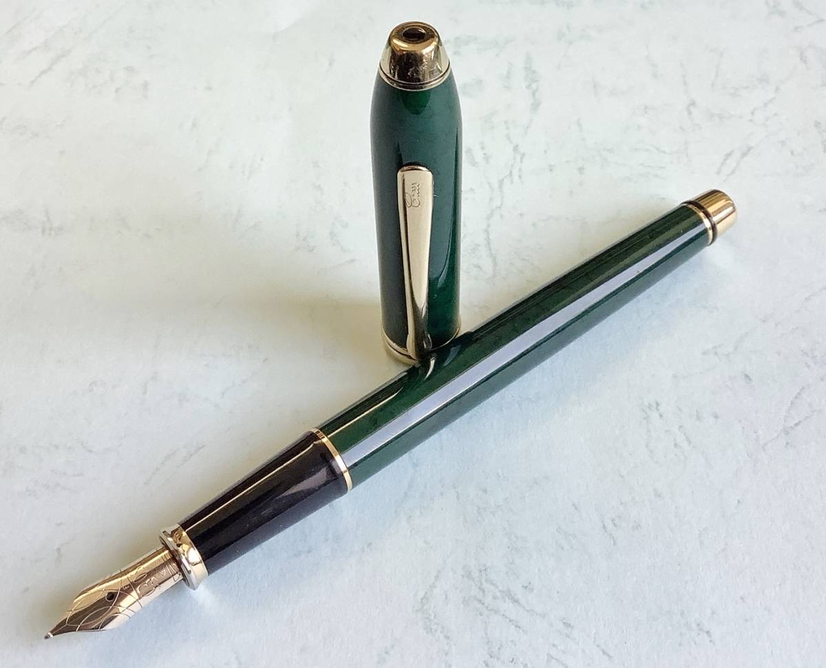 Cross クロス 万年筆 ギフト グリーンインクボトル タウンゼント