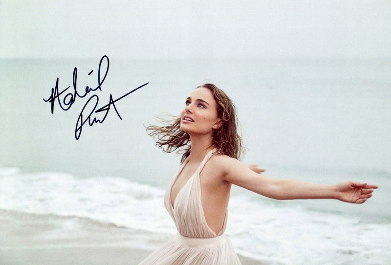 SWAU ナタリーポートマン、カットデニングス 直筆サイン SWAU ナタリー