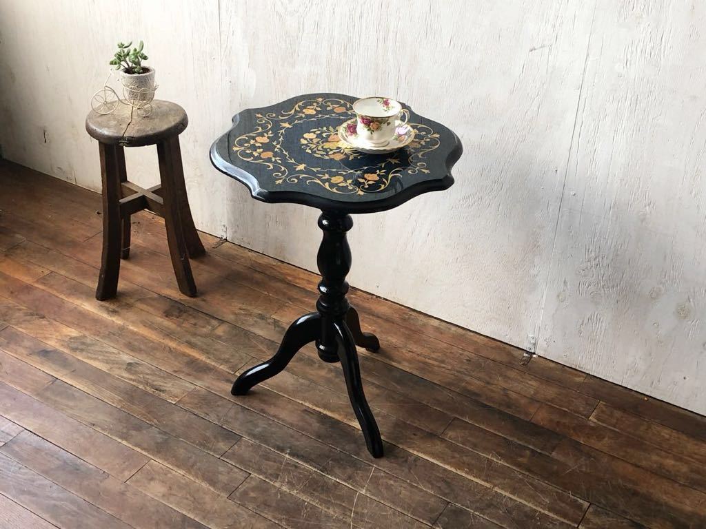 きいろ ホビー・楽器・アート Demainドマン 象嵌 テーブル