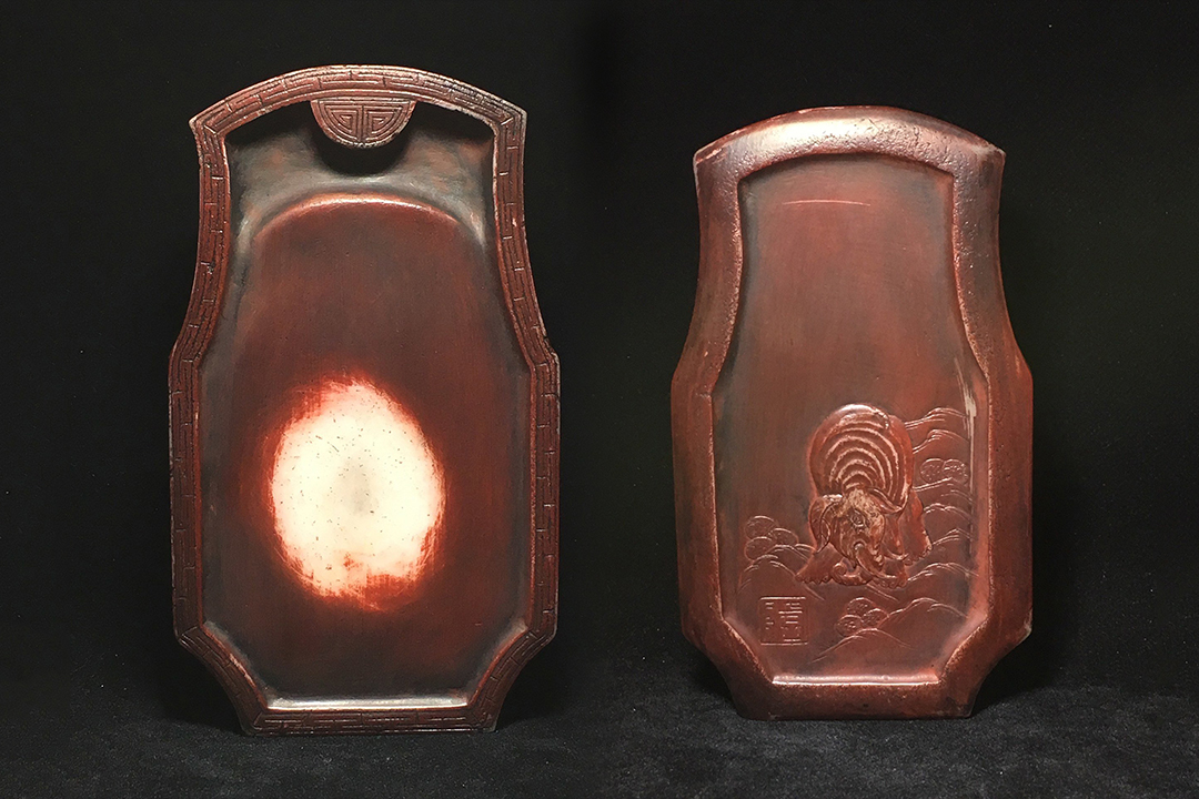 中国古玩 龍文浮彫 朱肉入 清代 唐物 希少品