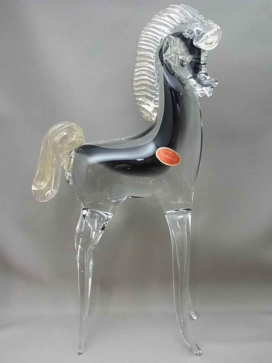 ムラノガラス ムラーノ MURANO GLASS ホースヘッド 馬 ヴェネチアン