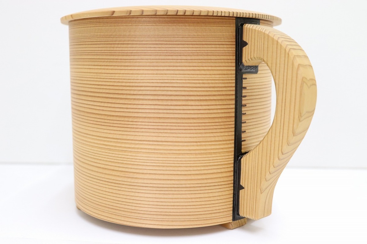 あい 未使用 茶道具 曲水次 水注 曲片口水次 木工芸 紙箱 曲げわっぱ