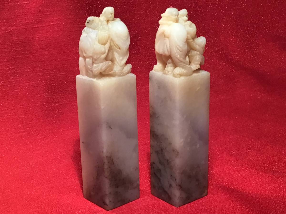 ライオン 清代 唐物 古美術品 印鑑 印材 マンモス牙彫 置物 細密細工