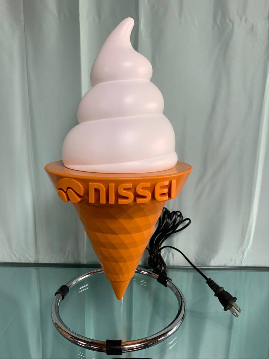 日世 ソフトクリーム 看板 電球式ディスプレイ ミニサイズ 非売品 日世
