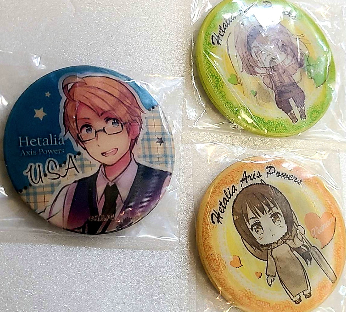 ヘタリア アメリカ 缶バッジ グッズ ヒサゴ 原作柄 ヘタリアアメリカ缶