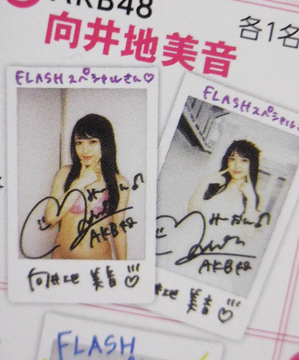 向井地美音 直筆サイン入りチェキ AKB48 向井地美音 直筆サインチェキ