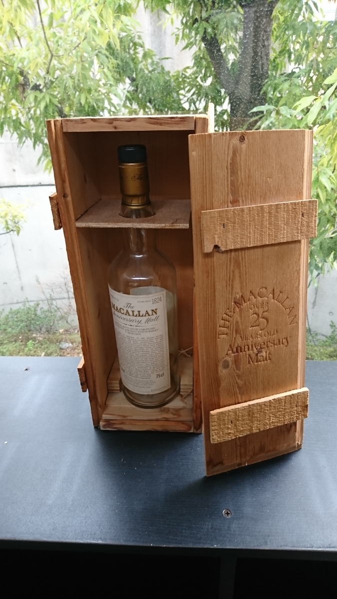 マッカラン25年 空瓶 マッカラン25年空瓶未洗浄 マッカラン25年 木